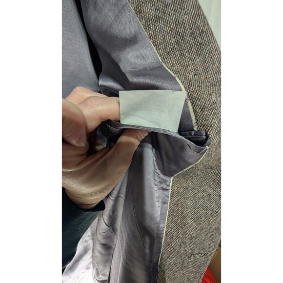 Lands End Donegal Tweed Light Brown Taupe Blazer Sport Coat Jacket Mens 44R - Picture 4 of 10